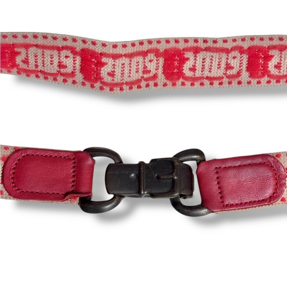 VINTAGE Red & Tan Elastic Belt “Jeans” with Metal Buckle main image 8